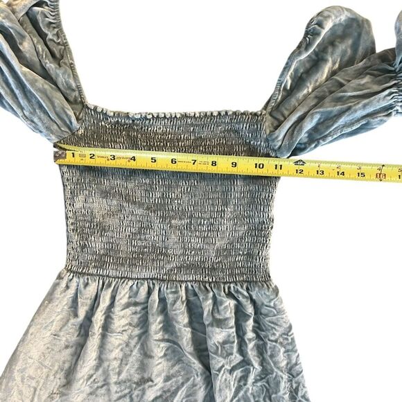 Celebrity Worn! Reformation Velvet Dress Albi Light Blue
smock Mini Size Small - Picture 11 of 16